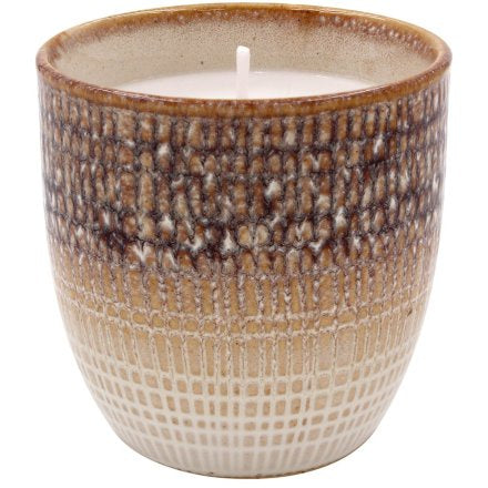 Brown Weave Wax Candle