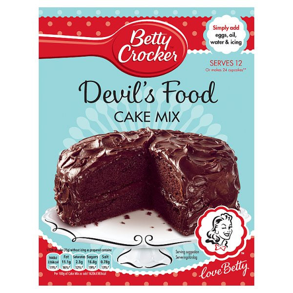 Betty Crocker Devil's Food Cake Mix 425g (4976595664955)