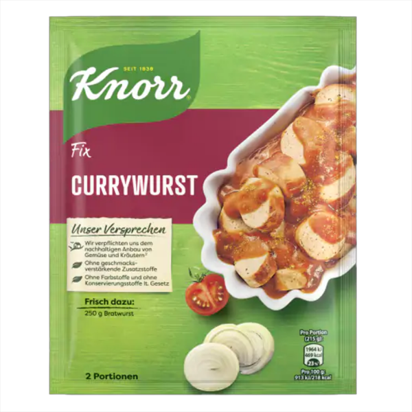 Knorr Currywurst Sachet 36g (4999815200827)