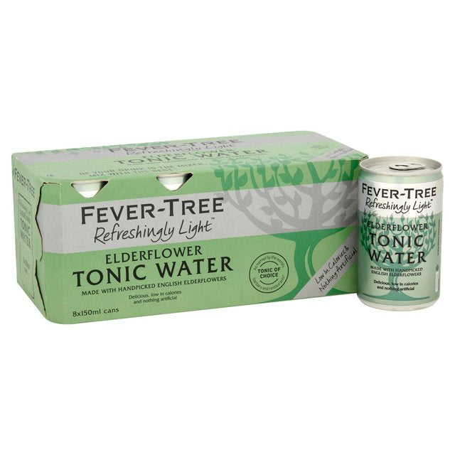 Fever Tree Refreshingly Light Elderflower 150ml Tonic Water Pk 8 (4974437957691)