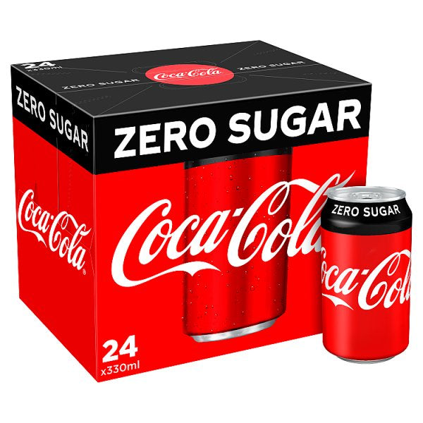 Coca Cola 330ml Zero Cans 24pk* (5069130268731)