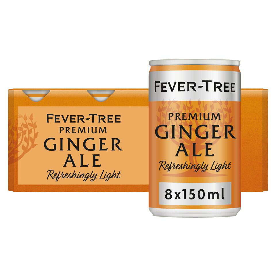 Fever Tree Refreshingly Light Ginger Ale 8 x 150ml