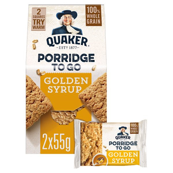 Quaker Porridge to Go Golden Syrup 2pk (4979363840059)