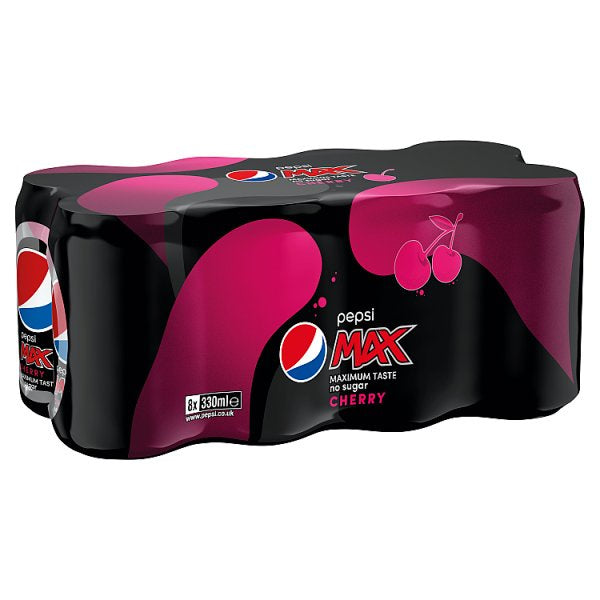 Pepsi Max 330ml Cherry Cans 8pk* (4974429798459)