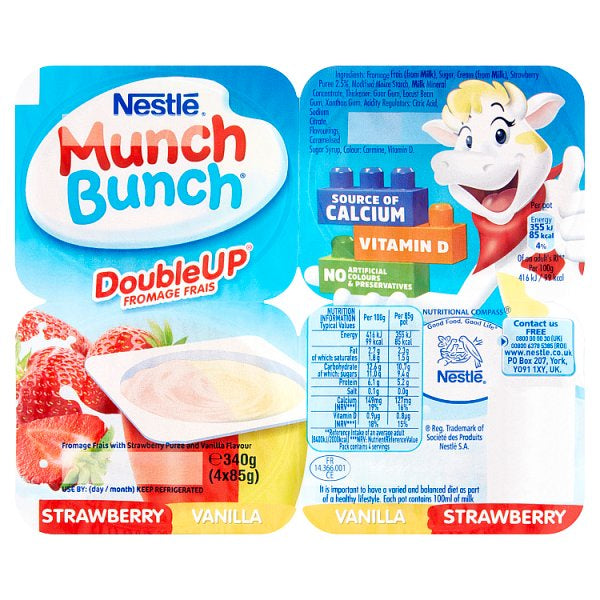 Munch Bunch Double Up Strawberry & Vanilla 4pk (4971899453499)