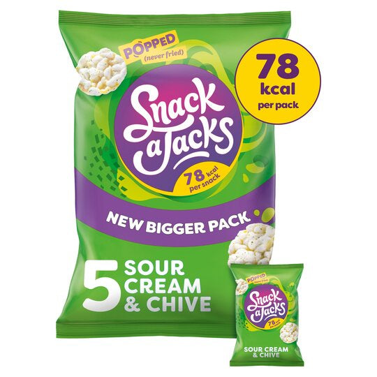 Snack A Jacks Crispy Sour Cream Chive 5 x 19g