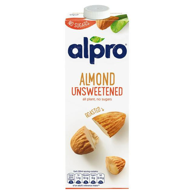 Alpro UHT Almond Milk Unsweetened 1l (4971871273019)