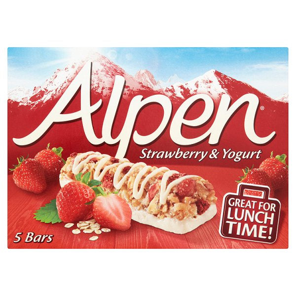 Alpen Strawberry & Yoghurt Cereal Bars 5k (4976585474107)