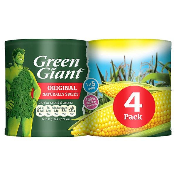 Green Giant Sweetcorn 198g 4pk (4979206717499)