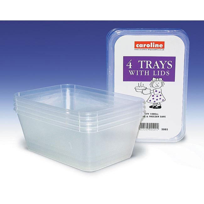 Caroline Plastic Tub 1000ml 4pk (4979844350011)