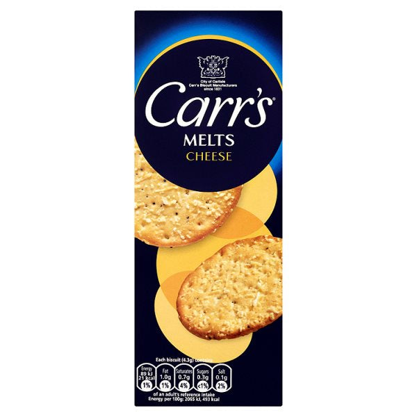 Carrs Cheese Melts 150g (4976629153851)