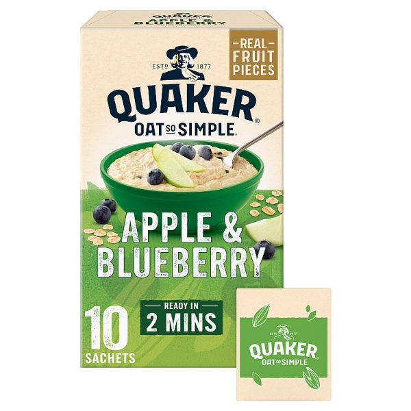 Quaker Oat So Simple Apple & Blueberry Porridge 10 x 36g