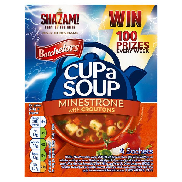 Batchelors Cup A Soup 4 Minestrone Croutons 94g