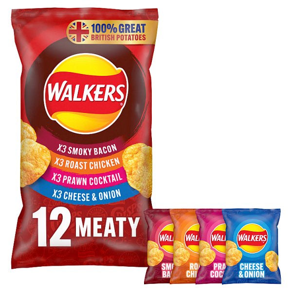 Walkers Meaty Crisps 12 x 25g