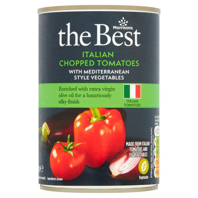 Morrisons The Best Italian Chopped Tomatoes with Mediterranean Style Vegetables 400g