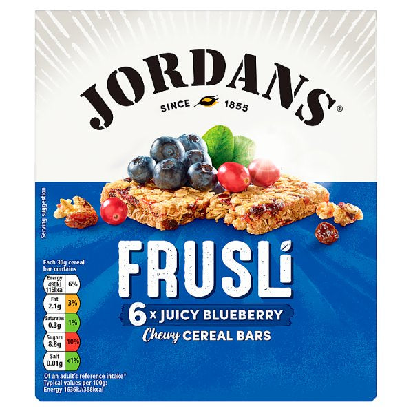 Jordan Fruesli Blueberry 6 x 30g