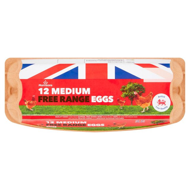 Morrisons Medium Free Range Eggs 12pk [850]