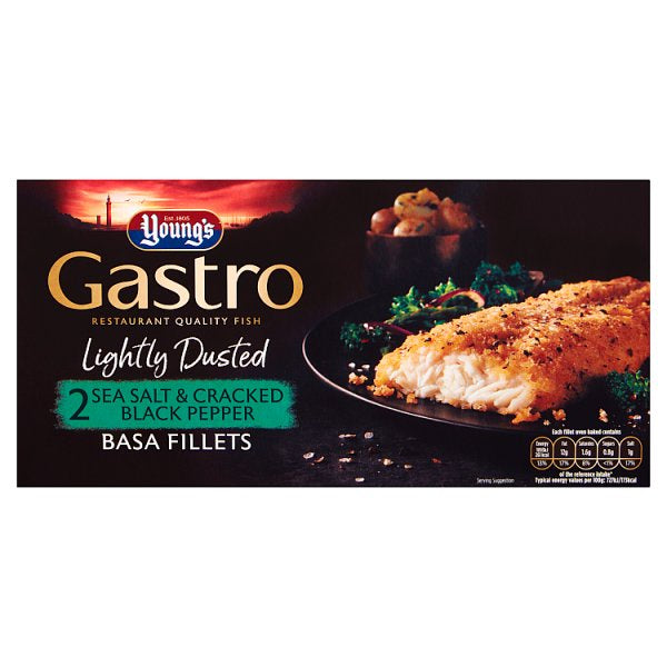 Youngs Gastro Lightly Dusted Salt & Pepper Basa Fillets 310g (4974598488123)