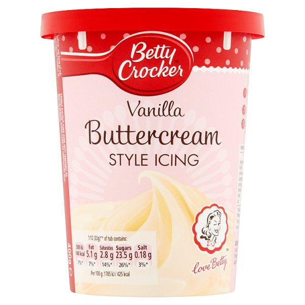 Betty Crocker Vanilla Buttercream Icing 400g. (4976595927099)