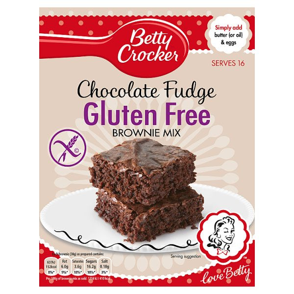 Betty Crocker Chocolate Fudge Gluten Free Brownie Mix 415g (4976595271739)