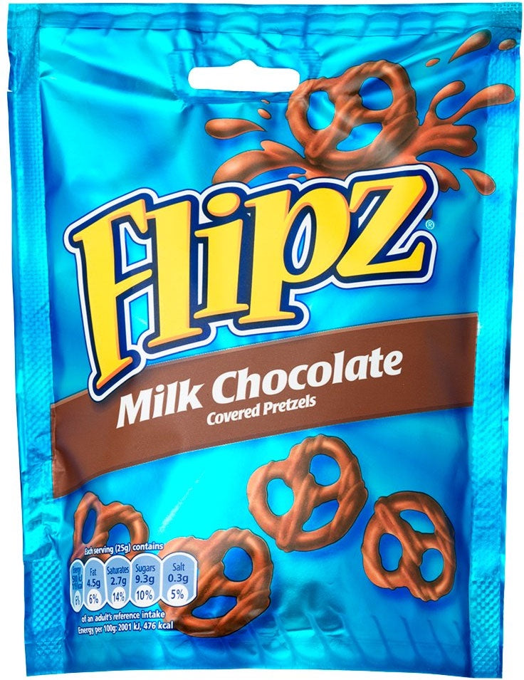 Flipz Milk Chocolate Pretzels 90g (4979307184187)