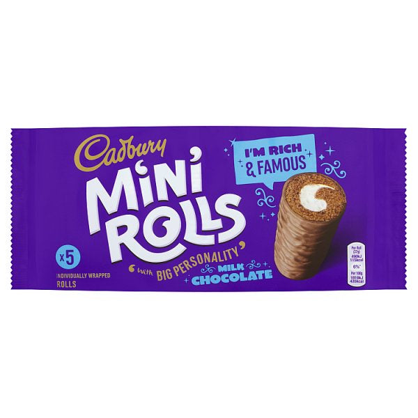 Cadbury Chocolate Mini Rolls 5pk (4818890686523)