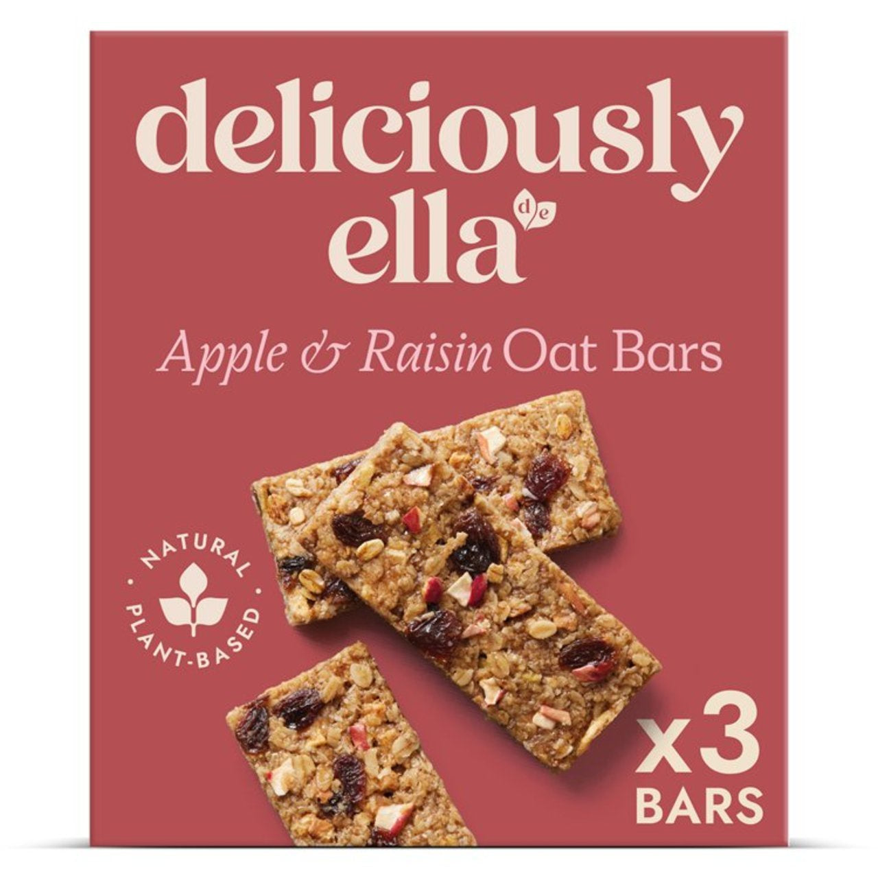 Deliciously Ella Apple Raisin & Cinnamon Oat Bars 50g x 3pk