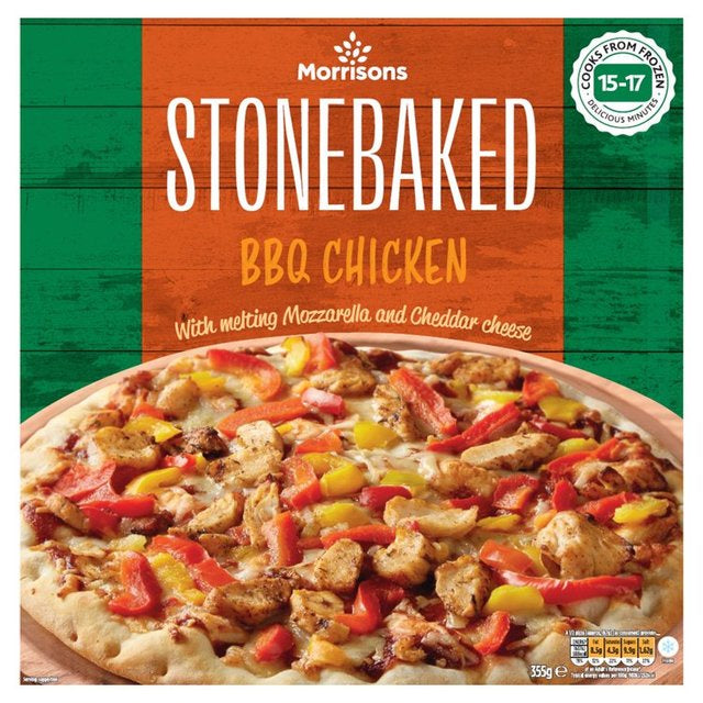 Morrisons Stonebaked Bbq Chicken Pizza 355g