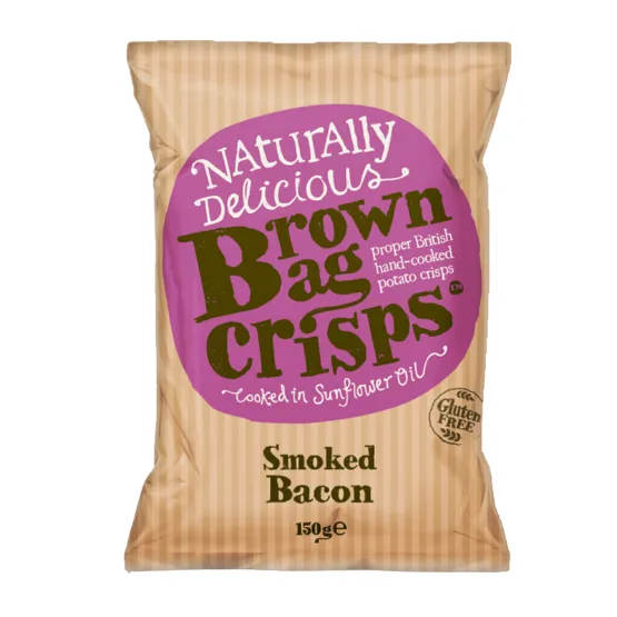 Brown Bag Smoked Bacon Crisps 150g