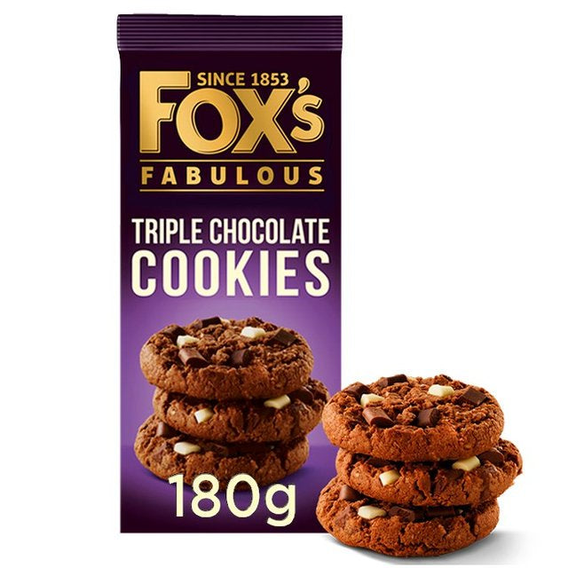 Foxs Fabulous Triple Chocolate Chunkie Cookies 180g