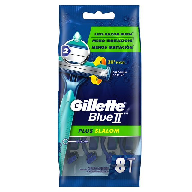 Gillette Blue 2 Plus Slalom Disposable Razors 8pk