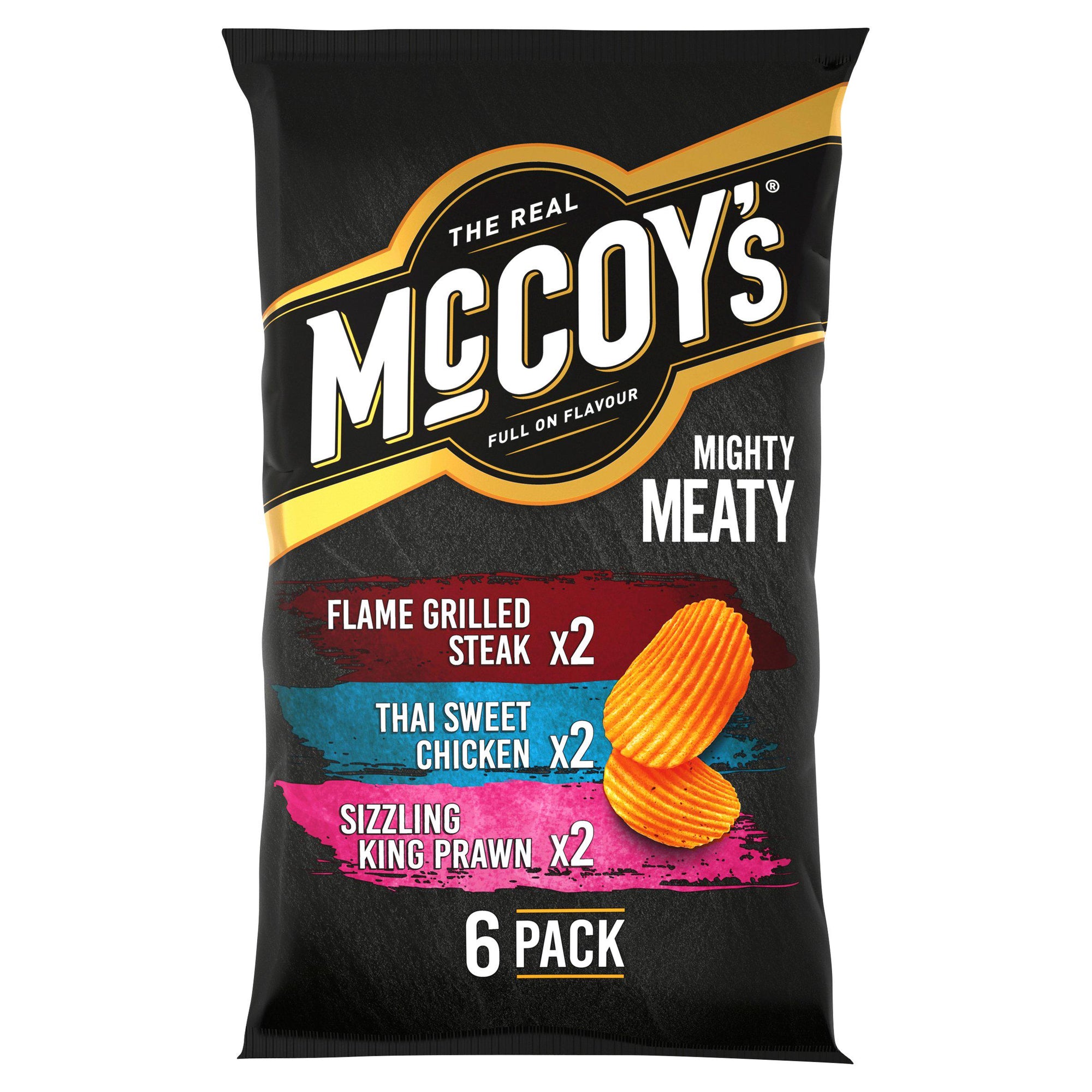 Mccoys Mighty Meaty Crisps 6 x 25g