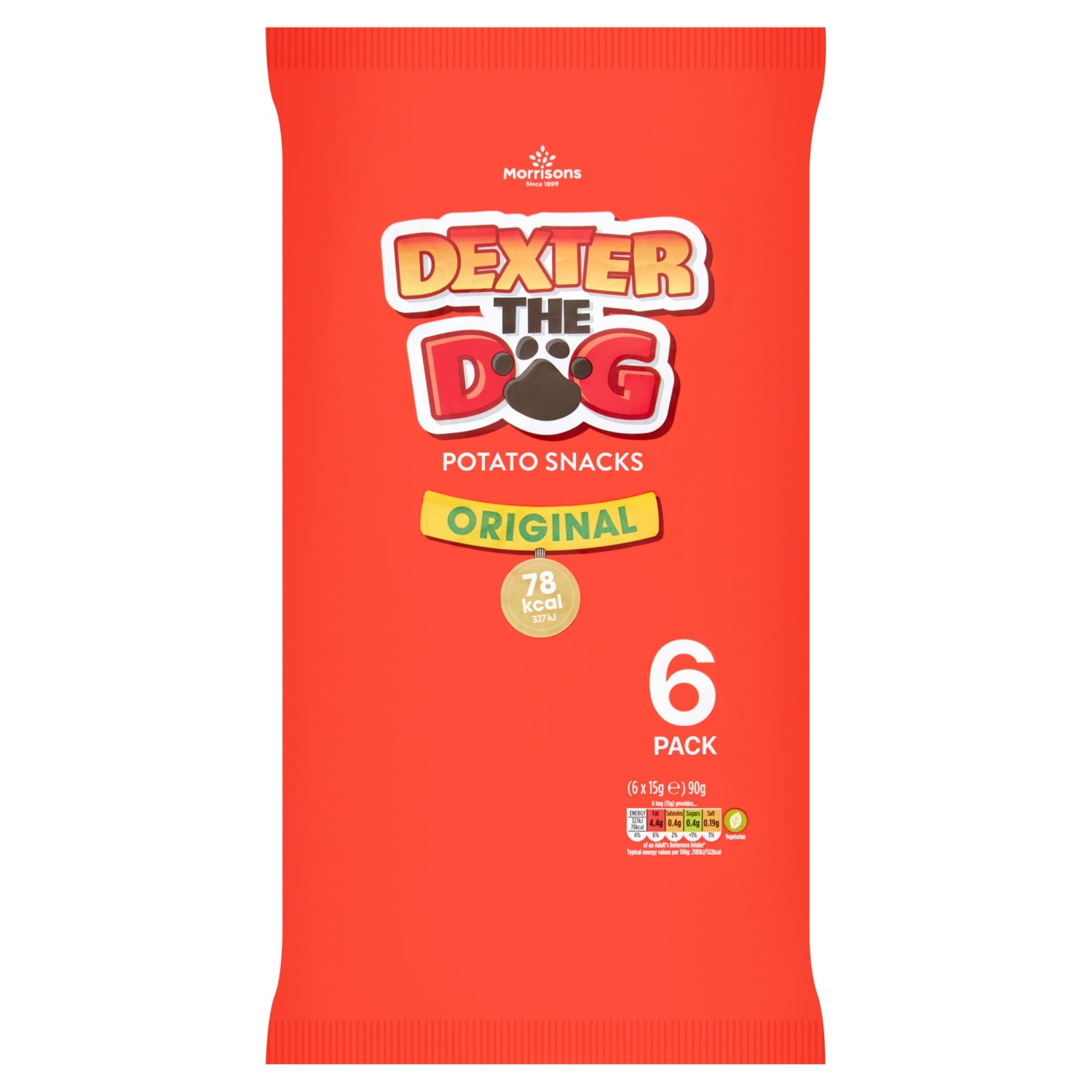 Morrisons Dexter Dog Salted Snacks 6 x 15g