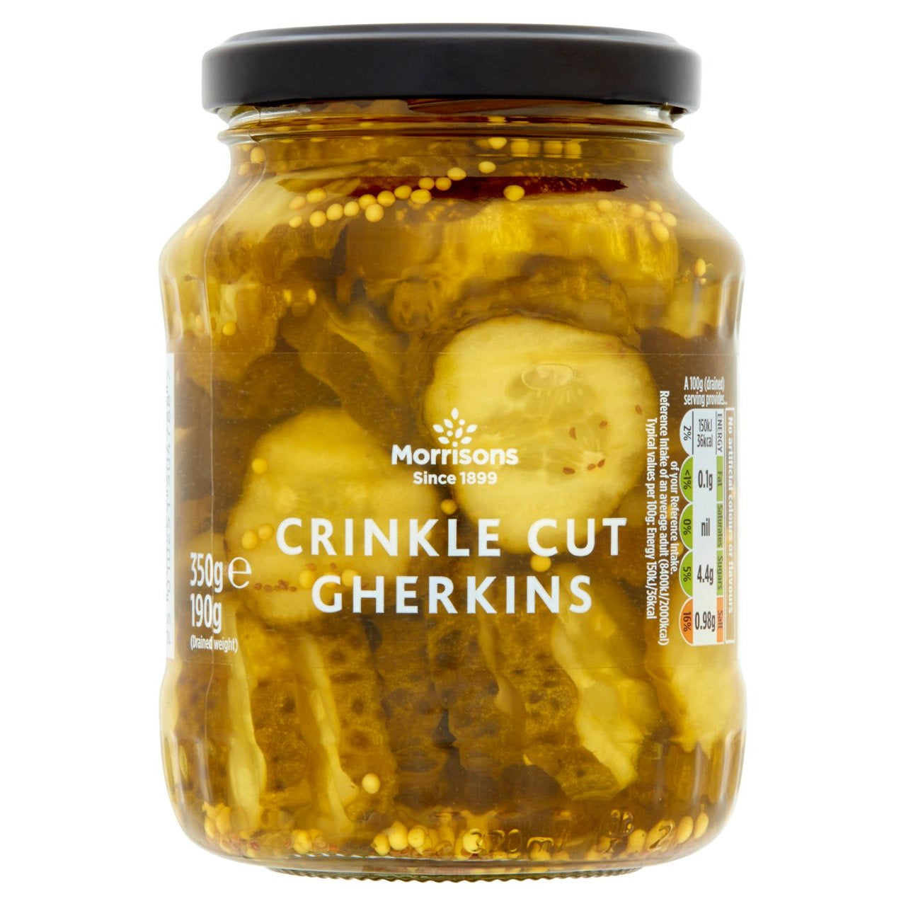 M Crinkle Cut Gherkins 350g