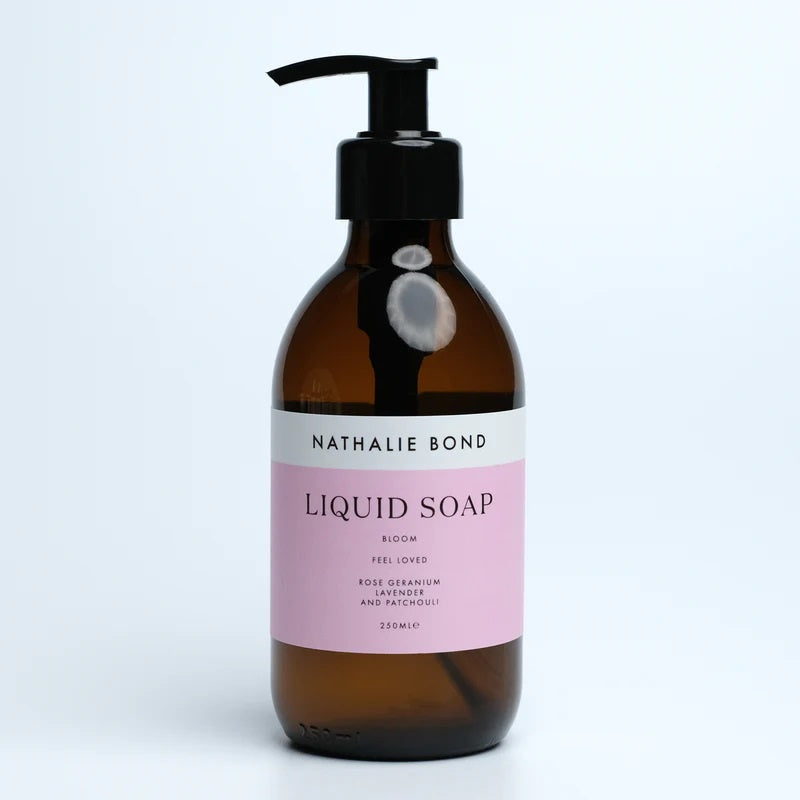 Nathalie Bond Bloom Rose Geranium and Patchouli Liquid Soap
