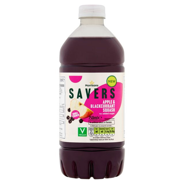 Morrisons Savers Apple & Blackcurrant Squash 750ml