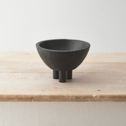 Decorative Wood Bowl Black 15cm