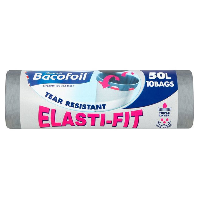 Bacofoil Elasti-Fit Bin Bags 50l (5054509776955)