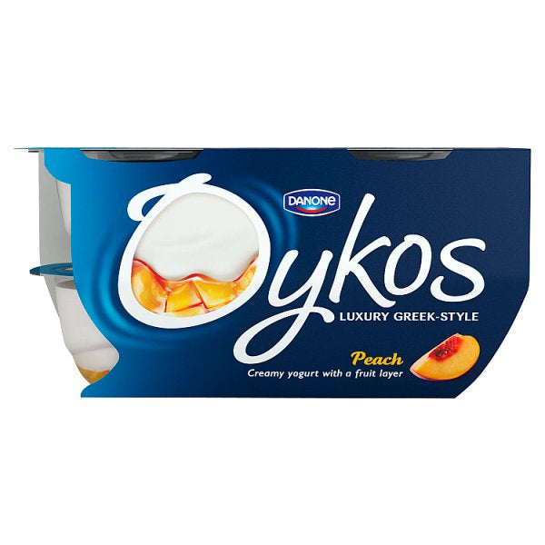 Danone Oykos Peach Yoghurt 4pk (4971883167803)