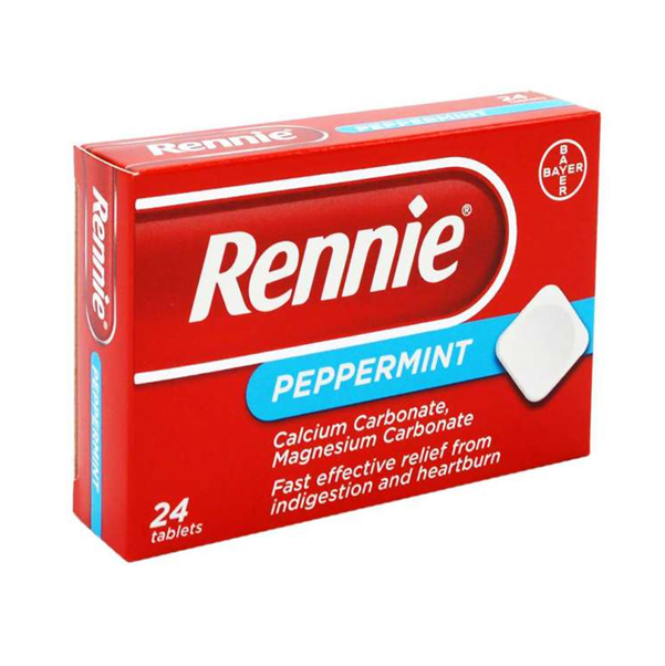 Rennie Peppermint 24 tablets. (5101051609147)