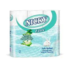 Nicky Elite Toilet Roll 3 Ply White 9pk
