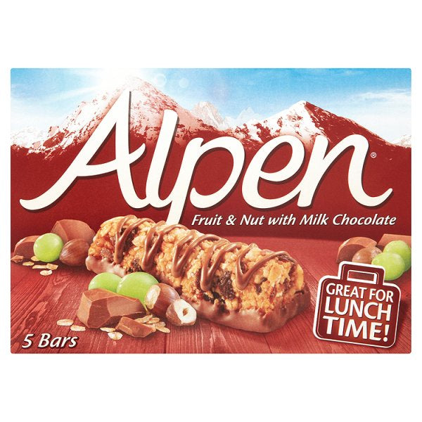 Alpen Fruit & Nut Cereal Bar 5pk (4976584720443)