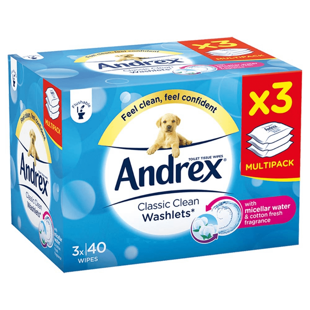 Andrex Washlets 40s x 3 (5067155341371)