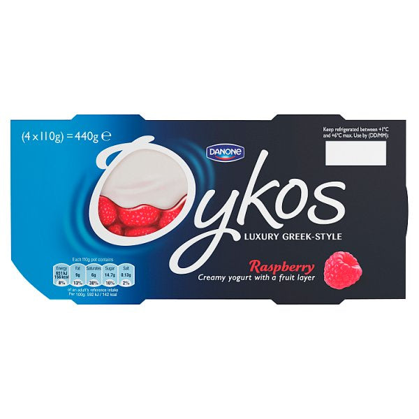 Danone Oykos Raspberry Yoghurt 4pk (5025638645819)