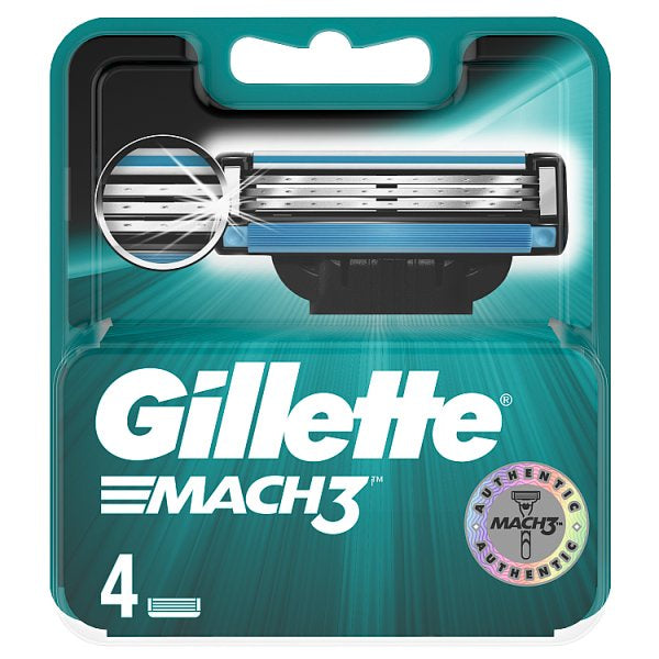 Gillette Mach 3 Razor Blades Refill 4pk (4983192879163)