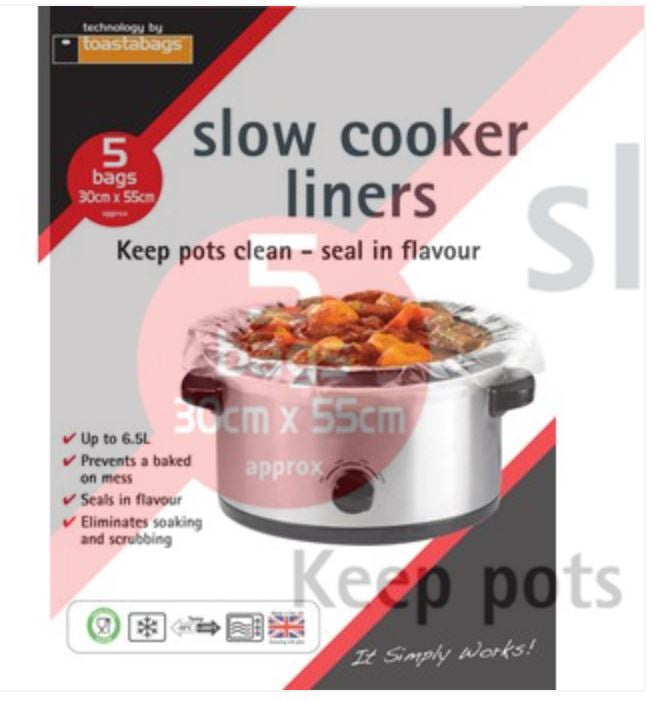 Planit Slow Cooker Liner Upto 6.5l 5pk (5074205376571)