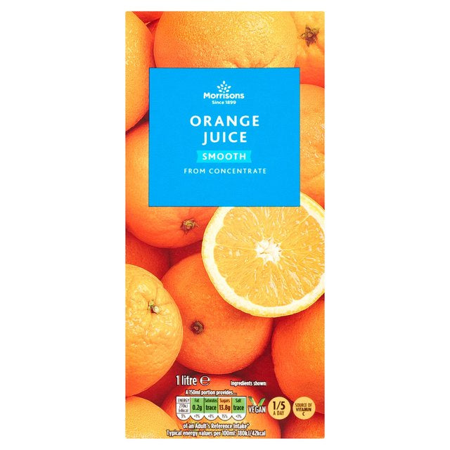 Morrisons Orange Juice Smooth from concentrate 1L